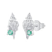 925 Sterling Silver Earrings with Transparent Glass, 5x12mm for Women