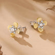 925 Sterling Silver White 0.85x0.85cm Nacre Synthetic Pearl CZ Earrings for Women