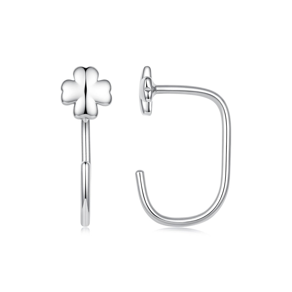 S925 Silver Brass and White Gold Plated 1.4cm Earrings for Women