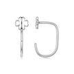 S925 Silver Brass and White Gold Plated 1.4cm Earrings for Women