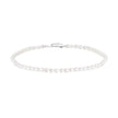 925 Sterling Silver Necklace with Natural Pearl and Platinum Plating, 38+5cm, Women
