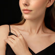 925 Sterling Silver Moissanite & Freshwater Pearl Ring, White Gold Plated, Size E for Women
