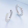 925 Sterling Silver Pavé Setting CZ Earrings for Women