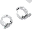 925 Sterling Silver Earrings with Pavé Setting CZ
