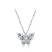 925 Sterling Silver Plated White Gold Moissanite Necklace 40+5cm for Women