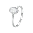 925 Sterling Silver 1.6mm Moissanite 1ct Ring in Size 6 for Women