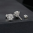 925 Sterling Silver Moissanite Earring 0.7cm White Gold Plated for Women