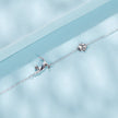 925 Sterling Silver & Plated White Gold Adjustable Bracelet for Women