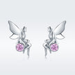 925 Sterling Silver Earrings with Pavé Setting CZ, 1.6*0.7 cm for Women