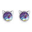 S925 Sterling Silver Resin Oxidized Silver Earrings