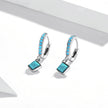 S925 Sterling Silver Turquoise Earrings - 2.1*0.7cm for Women