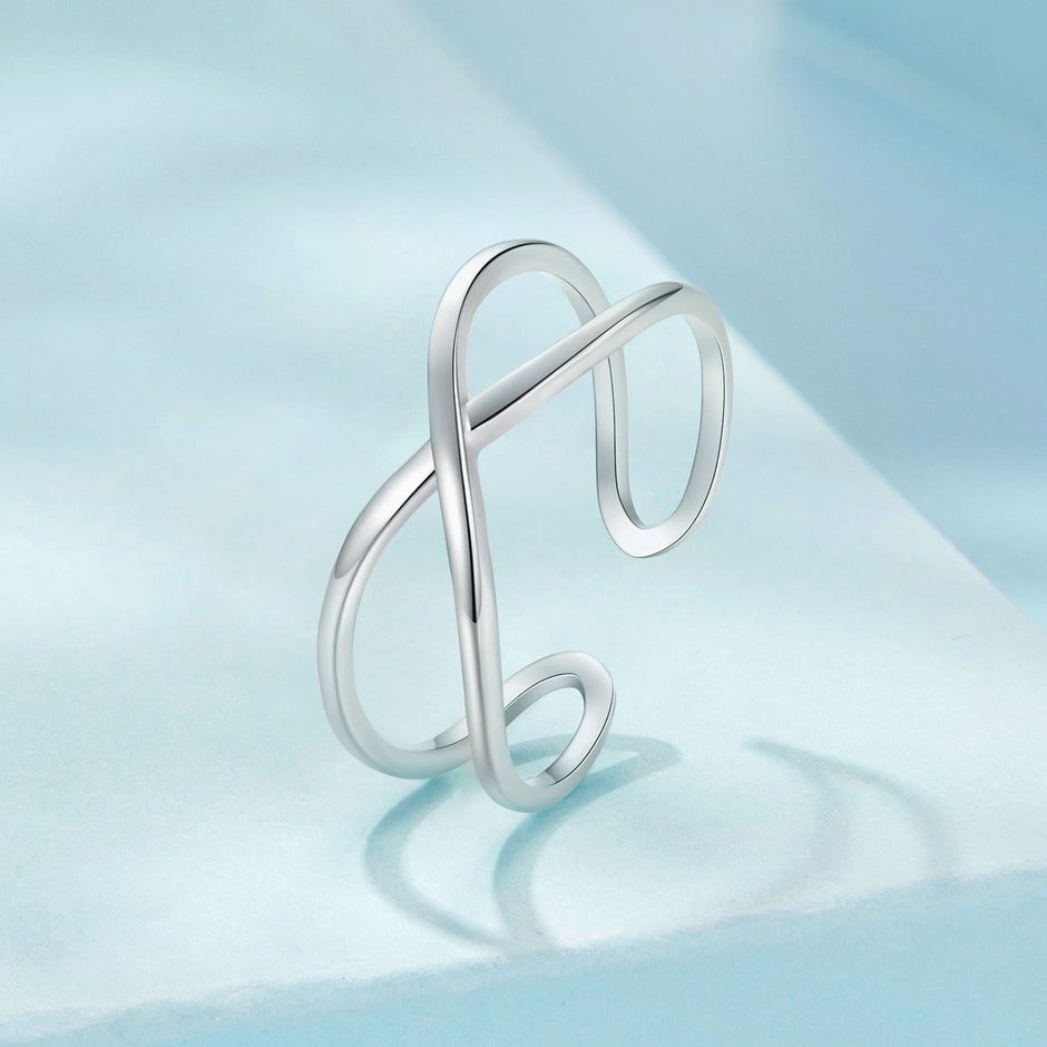 925 Sterling Silver Oxidized 0.7cm Ring for Women