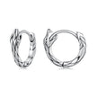 925 Sterling Silver Earrings for Women, Oxidized Silver, 1.4x0.35 cm