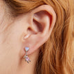 925 Sterling Silver Earrings with Translucent Opal and CZ for Women