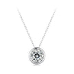 S925 Sterling Silver Moissanite Necklace 400mm with 1ct Moissanite for Women