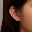 925 Sterling Silver Transparent Glass Earrings for Women