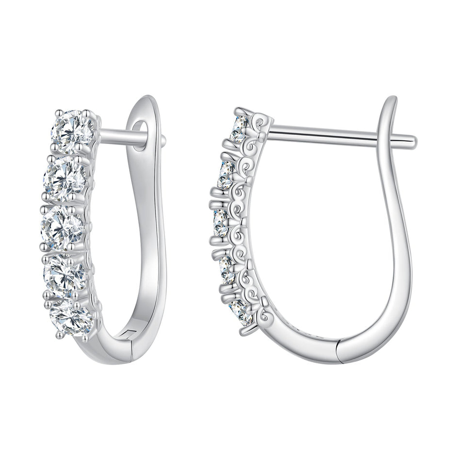 S925 Sterling Silver Moissanite Earrings 0.30 Carat for Women