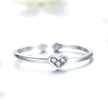 925 Sterling Silver Plated Platinum Pavé Setting CZ Ring
