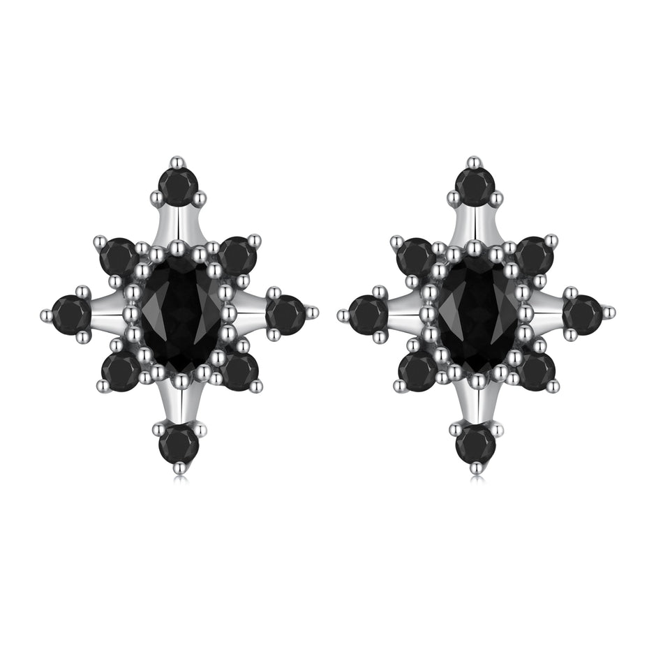 925 Sterling Silver Earrings with Pavé Setting CZ, Size 0.8*0.7cm for Women
