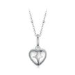 925 Sterling Silver Plated White Gold Necklace 40+5cm with 1.8*1.0cm Pendant for Women