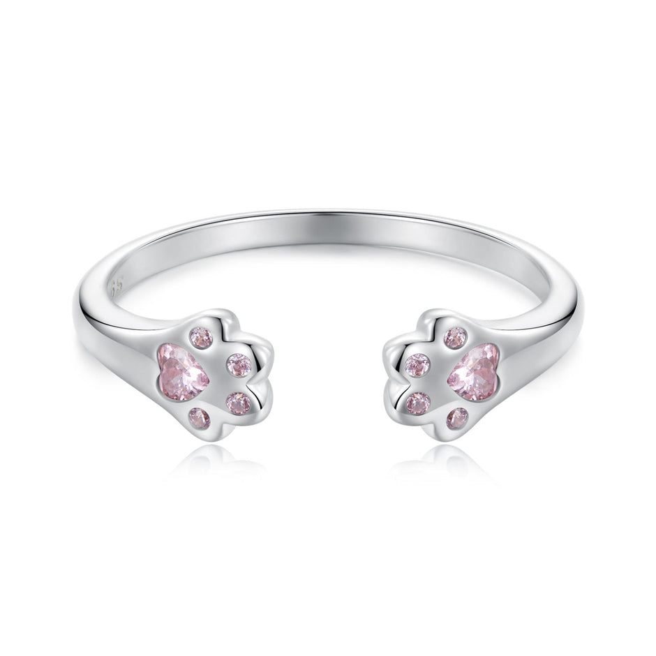 925 Sterling Silver White Gold Plated Pavé Setting CZ Ring