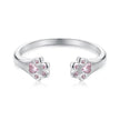 925 Sterling Silver White Gold Plated Pavé Setting CZ Ring