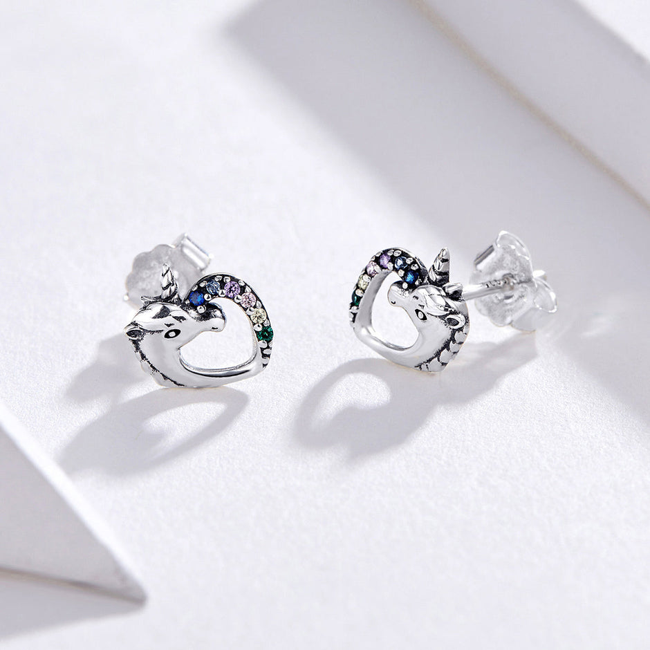 925 Sterling Silver Earrings with Oxidized Finish and Pavé Setting