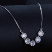 925 Sterling Silver 4mm Moissanite Plated Platinum Necklace for Women