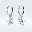 S925 Oxidized Silver Pavé Setting CZ Earrings for Women