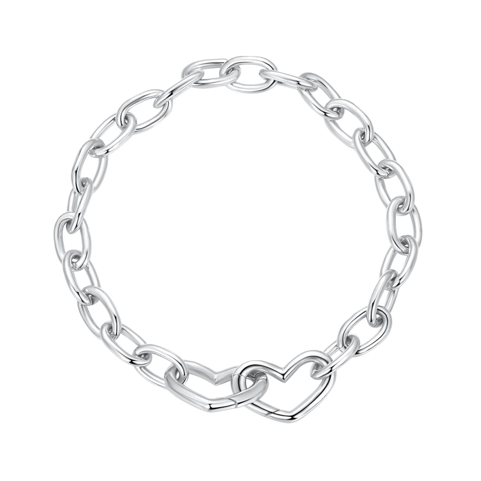 925 Sterling Silver Plated White Gold 19.0 cm Bracelet