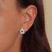 S925 Oxidized Silver 1cm Earrings for Women