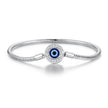 925 Sterling Silver Bracelet with CZ & Resin, Size 17.0