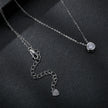 S925 Sterling Silver Moissanite Necklace 400mm with 1ct Moissanite for Women