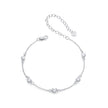 925 Sterling Silver Bracelet with Pavé Setting CZ and White Gold Plating