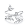925 Sterling Silver Pavé Setting CZ White Gold Plated Ring 0.18cm for Women