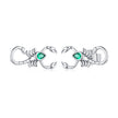 925 Sterling Silver Earrings with Pavé Setting CZ and Oxidized Finish for Women