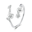 925 Sterling Silver Plated White Gold Ring for Women