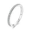 925 Sterling Silver 0.01ct Moissanite Ring in Size 8A