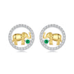 925 Sterling Silver Earrings with CZ in White Gold Plated for Women