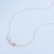 925 Sterling Silver Plated 40+5cm White Gold Necklace for Women