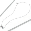 925 Sterling Silver Opal Necklace with CZ and Platinum Plating, Adjustable Length 45cm, Women’s Jewelry