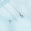 S925 Sterling Silver Plated Platinum Adjustable Necklace for Women