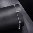 925 Sterling Silver & Moissanite Bracelet for Women - 15+6cm, Plated White Gold