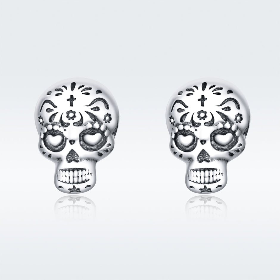 S925 Oxidized Silver Earrings Size 1*0.7cm for Women