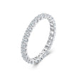 S925 Sterling Silver 2.0mm Moissanite Ring Size 9 for Women
