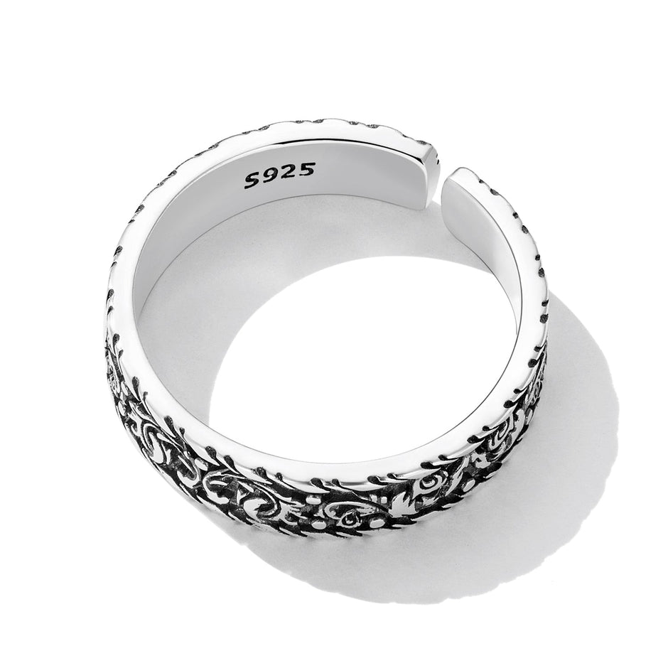 925 Oxidized Silver 0.5cm Ring