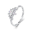 925 Sterling Silver Opal Nanometer Stone Ring Size 6.0 for Women