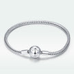 925 Sterling Silver Plated Platinum 17cm Bracelet for Men