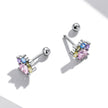 925 Sterling Silver Earrings with Pavé Setting and CZ