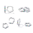 925 Sterling Silver Earrings with Pavé Setting CZ and Platinum Plating for Women